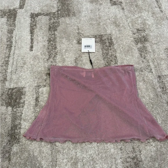NWT- Pink Sparkle Strapless Top - Picture 4 of 5